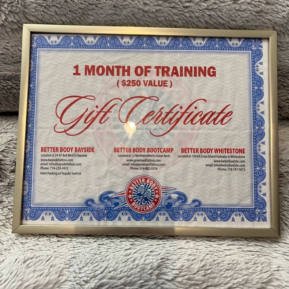 One month of training gift certificate worth $250 value a better body Boot Camp - Picture 3 of 7